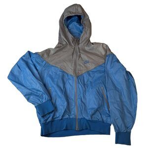 Vintage Nike Nylon Jacket Large Colorblock Full Zip Windbreaker Y2K Lightweight